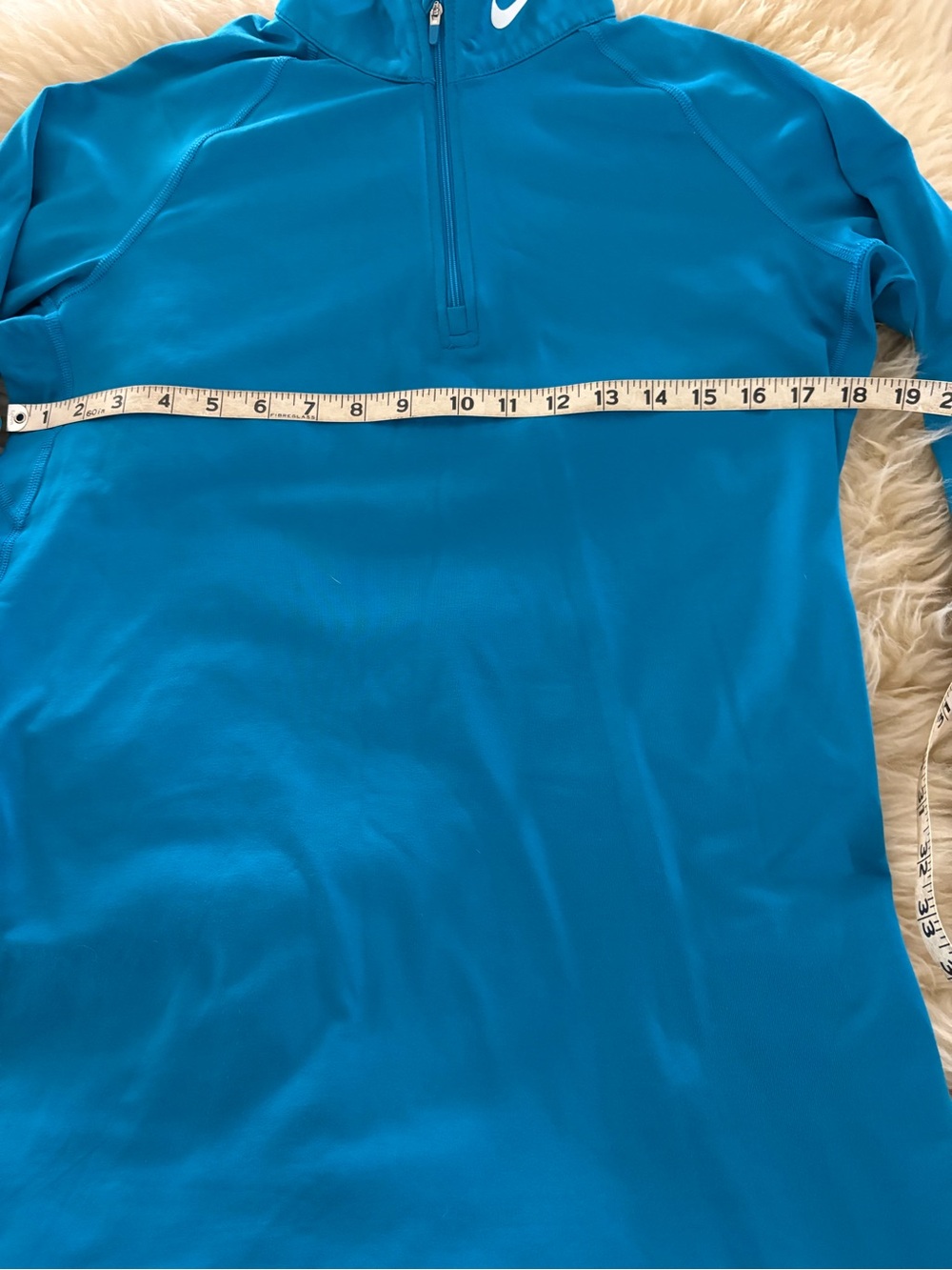 Nike Turquoise Dri-Fit 1/4 Zip Performance Pullover Long Sleeve - Picture 3 of 7
